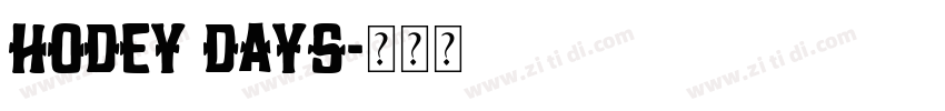 Hodey Days字体转换